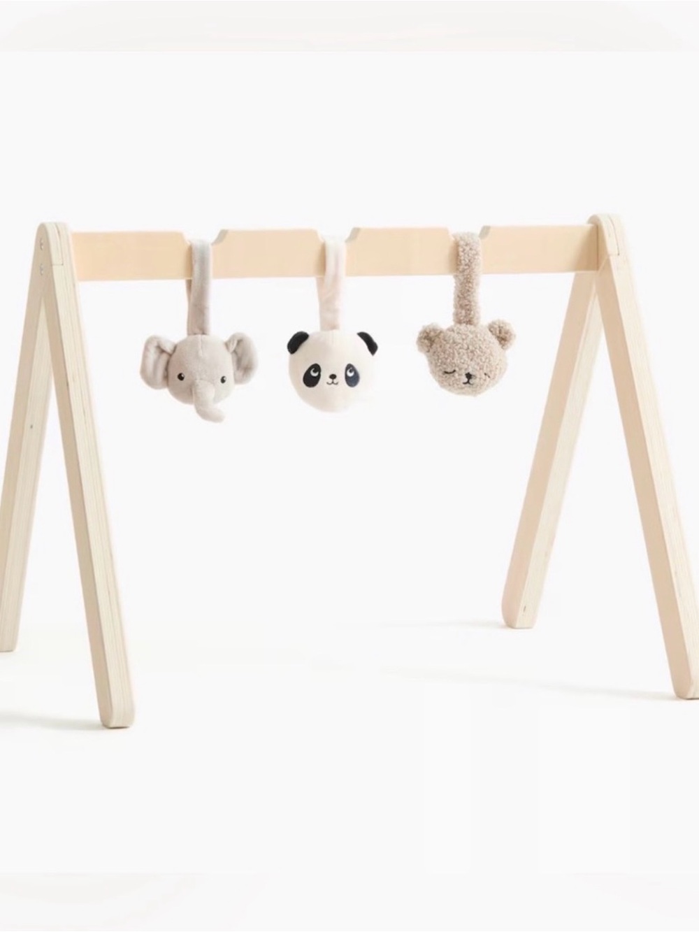 H&M Neutral Plush Animal Hanging Baby Gym Toys - Beige and Cream
